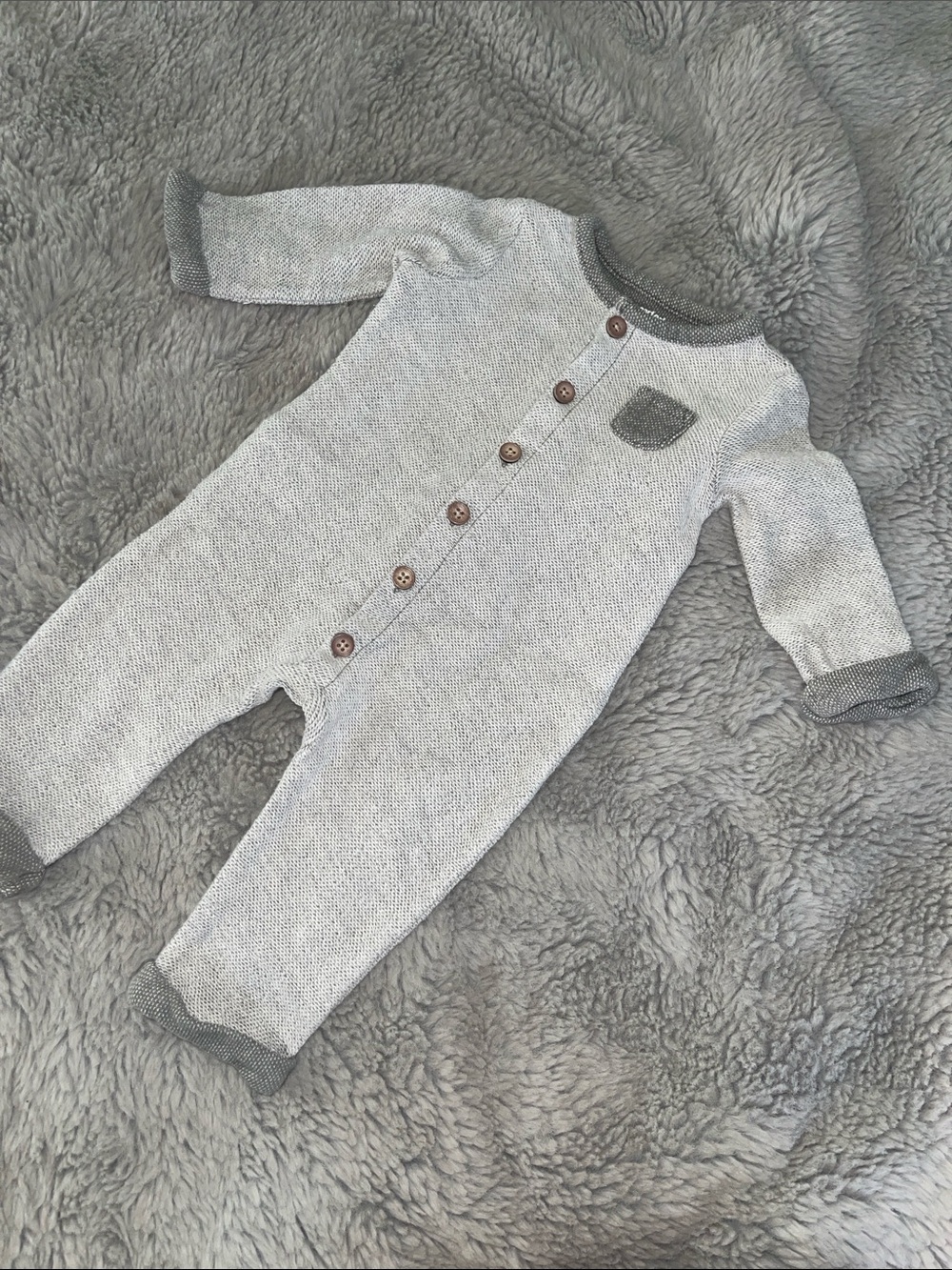 🌈 Carter’s Baby Romper Jumpsuit Sz 3M  Grey Overalls